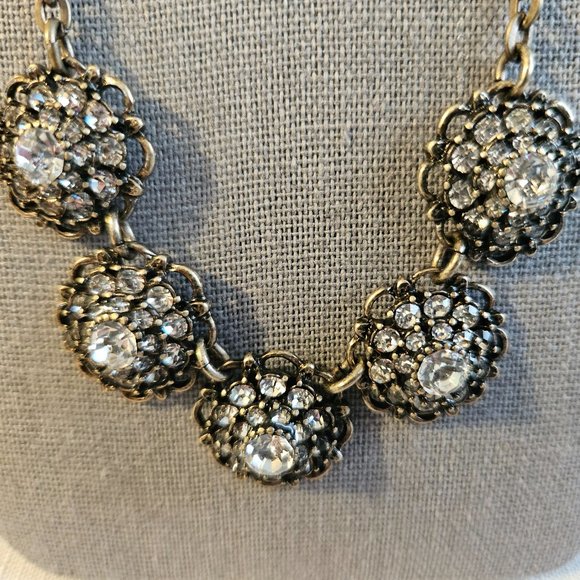 Lia Sophia "Nora" NWOT Rhinestone Necklace Retired 18"-21"-Item #27 - Picture 2 of 2